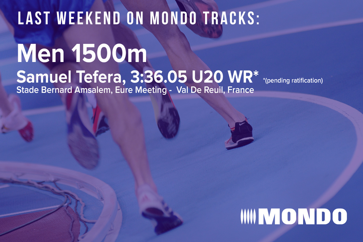 A NEW U20 WORLD RECORD ON A MONDO TRACK! NEWS Mondo Spa