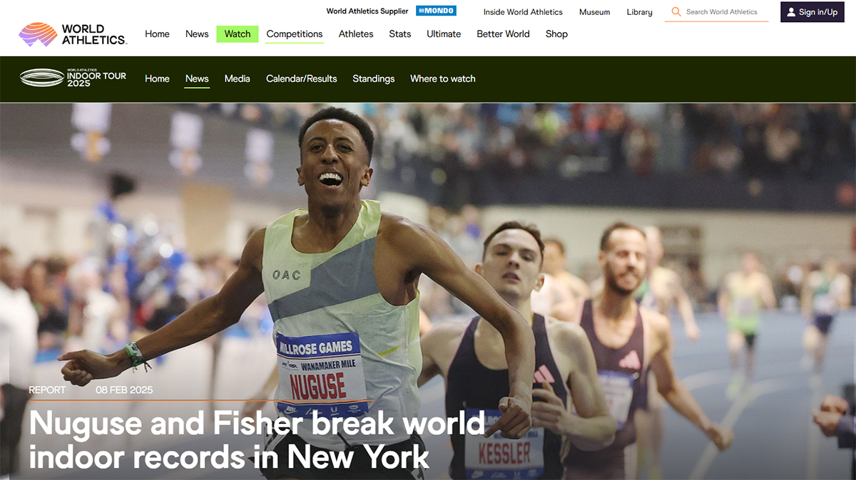 New York City Armory Record Su Piste Di Atletica Mondo Mondo Spa