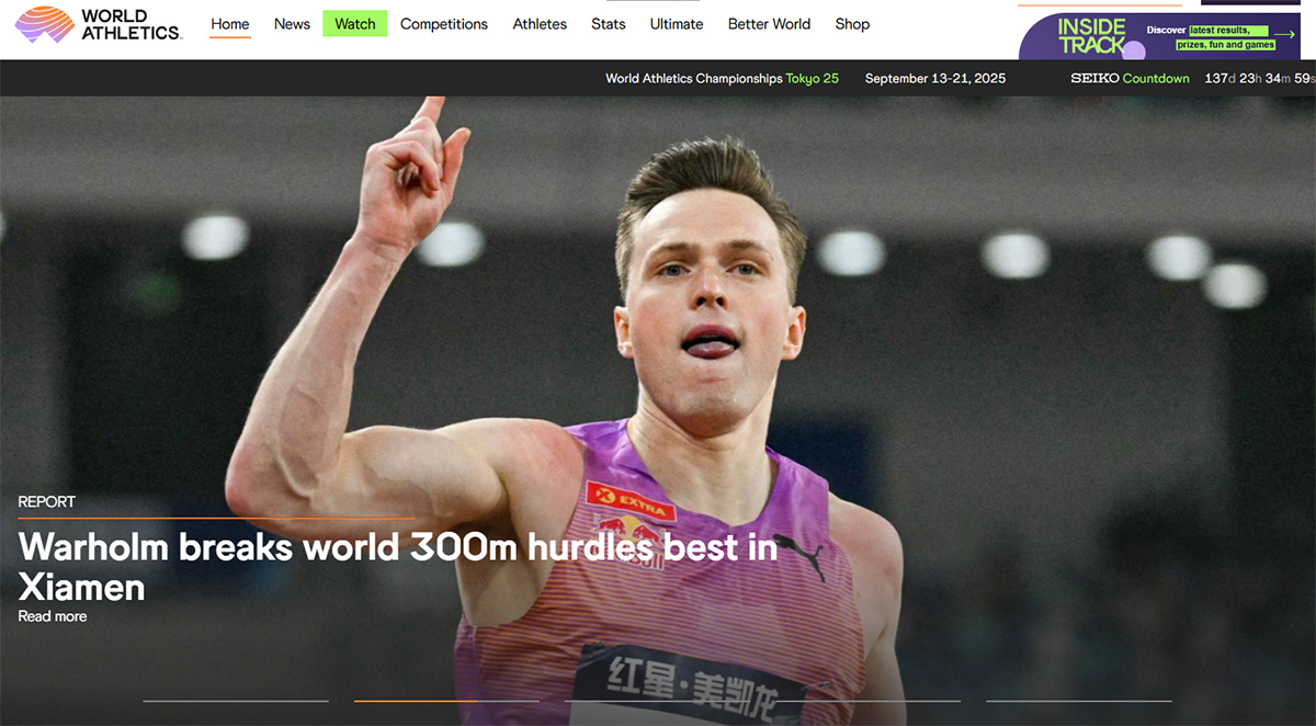 Warholm: 300m Hurdles World Record on Mondo Track | Mondo Spa